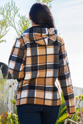 Thumbnail of SHERPA LINED PLAID HOODED ZIP-UP JACKET