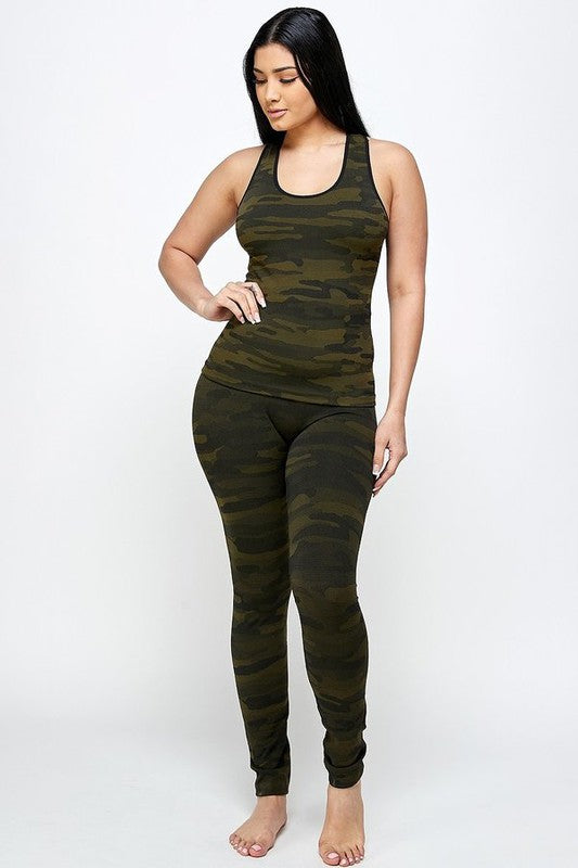 Camouflaged two pieces sets