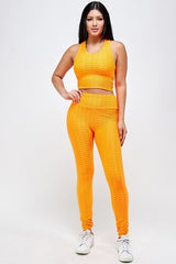 SOLID SCRUNCH BRA TOP AND BUTT LIFT LEGGINGS SETS