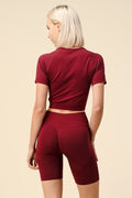 Thumbnail of WORKOUT OUTFIT CROP TOP AND BIKER SHORTS SET