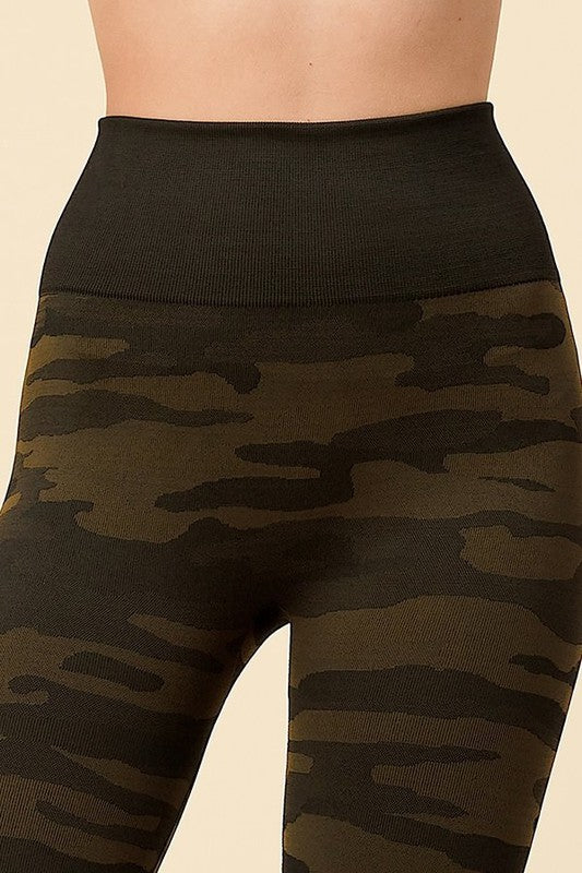 CAMOUFLAGE PRINT BIKER SHORTS