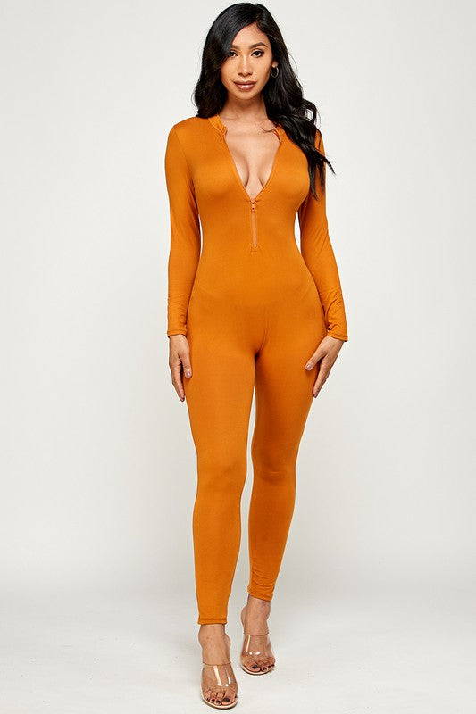 Women Zip up Jumpsuit