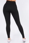 Thumbnail of Solid color Tech pockets Activewear Leggings