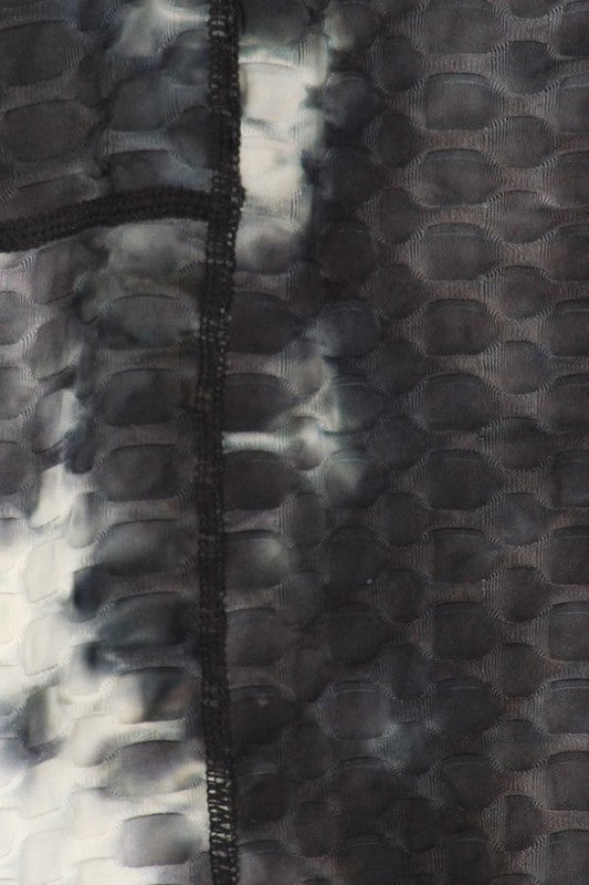 Tie dye print bodycon jumpsuit butt lifted