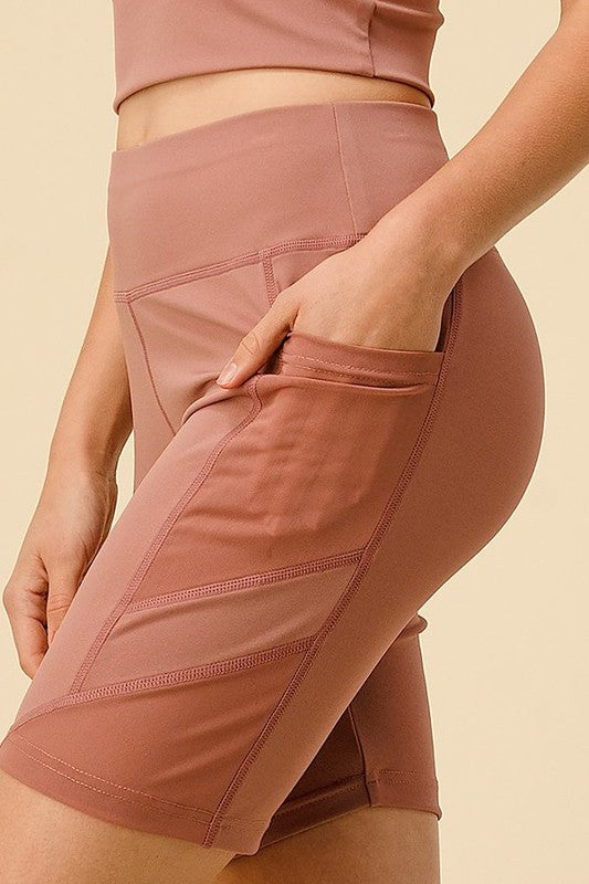 CONJUNTO DE CAMISETA SIN MANGAS CORTA Y PANTALÓN CORTO DE MOTORISTA ACTIVO SÓLIDO