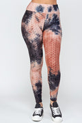 Thumbnail of Textured Butt lifted Tie dye print legging