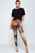 Thumbnail of Textured Butt lifted Tie dye print legging