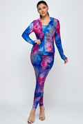 Thumbnail of Adult 3PCS Tie Dye Zip Up Hoodie  Leggings Set