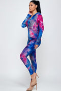 Thumbnail of Adult 3PCS Tie Dye Zip Up Hoodie  Leggings Set