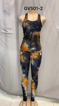 Thumbnail of Adult 3PCS Tie Dye Zip Up Hoodie  Leggings Set