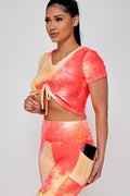 Thumbnail of Tie Dye Crop Top  and Activewear Leggings set