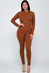 TWO PIECE SOLID HOODIE SET