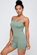 Thumbnail of Seamless Ribbed Romper with Adjustable Strap