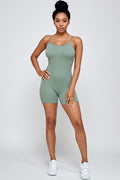 Thumbnail of Seamless Ribbed Romper with Adjustable Strap