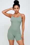 Thumbnail of Seamless Ribbed Romper with Adjustable Strap
