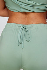 Racerback Tank with Straight Fit Pants Lounge Set