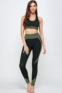 Cross Back Sports Bra Activewear pants Set