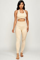 Cross Back Sports Bra Activewear pants Set