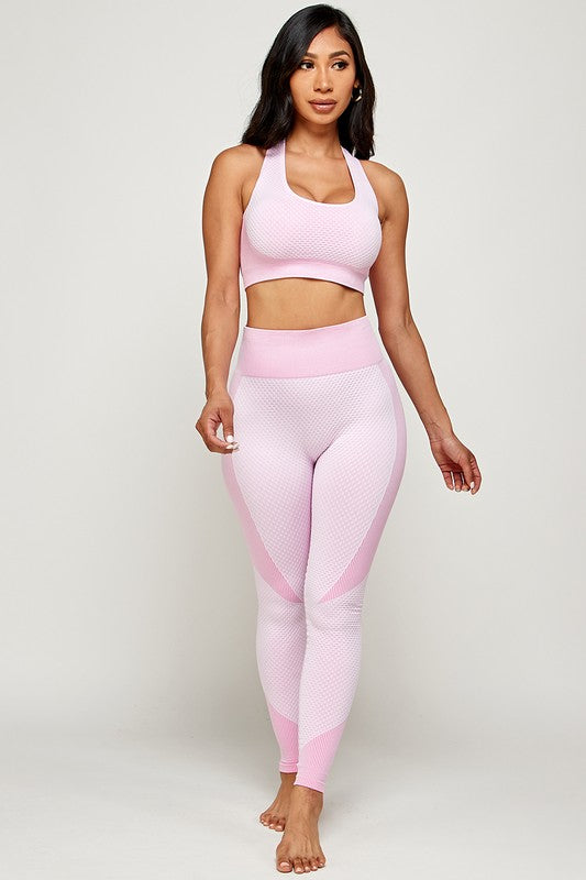Cross Back Sports Bra Activewear pants Set
