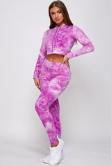 Tie Dye Cropped Hoodie AND LEGGING SET