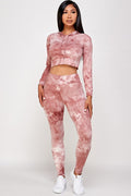 Thumbnail of Tie Dye Cropped Hoodie AND LEGGING SET