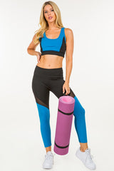 CONJUNTO DE TOP CORTO Y LEGGING BRILLANTE