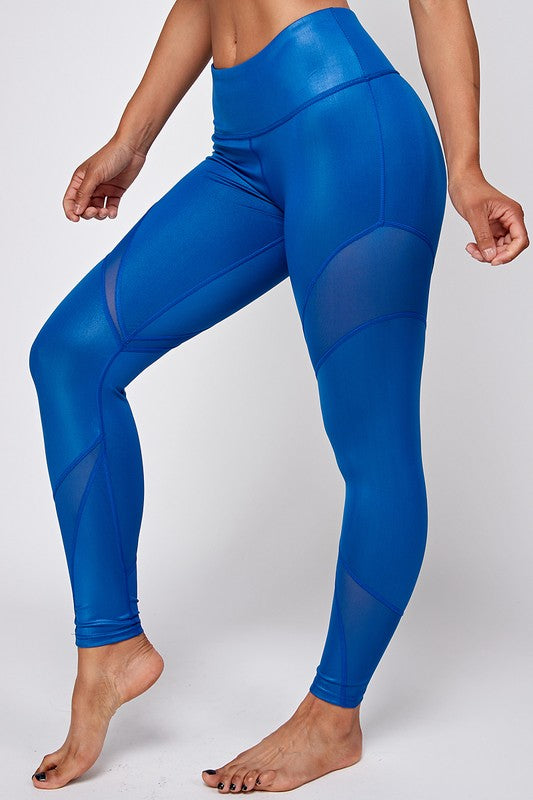 SHEER MESH INLAYS CROP TOP ANDLEGGING SET