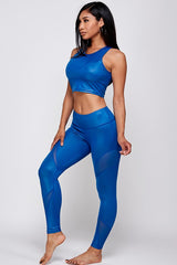 SHEER MESH INLAYS CROP TOP ANDLEGGING SET
