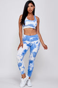 Thumbnail of CLOUD TIE DYE SPORTS BRA AND  LEGGING SET