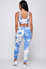 CONJUNTO DE SUJETADOR DEPORTIVO Y MALLAS TIE DYE CLOUD