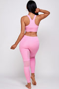 Thumbnail of TONAL SHEER MESH RUCHED SPORTS BRA   LEGGING SET