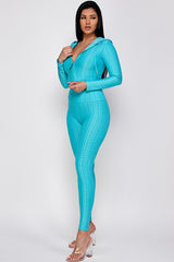 ACTIVE CROP ZIP UP HOODIE TOP AND LEGGING SET