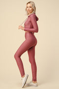 Thumbnail of ACTIVE CROP ZIP UP HOODIE TOP AND LEGGING SET