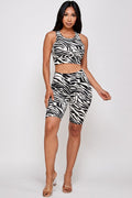 Thumbnail of Animal print TWO  piece BIKER SHORT  set