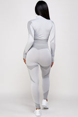 SEAMLESS POP UP  ZIP UP ACTIVEWEAR SET