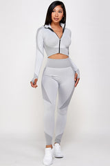 SEAMLESS POP UP  ZIP UP ACTIVEWEAR SET
