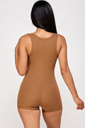 Thumbnail of Solid textured romper with bodycon fit