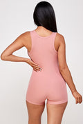 Thumbnail of Solid textured romper with bodycon fit