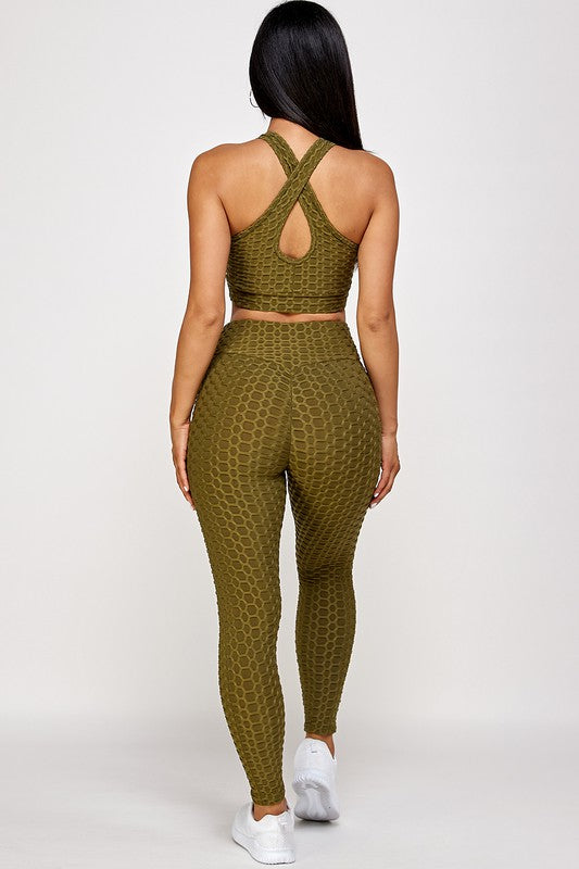 CONJUNTOS DE TOP CON SUJETADOR Y MALLAS LEVANTA GLÚTEOS