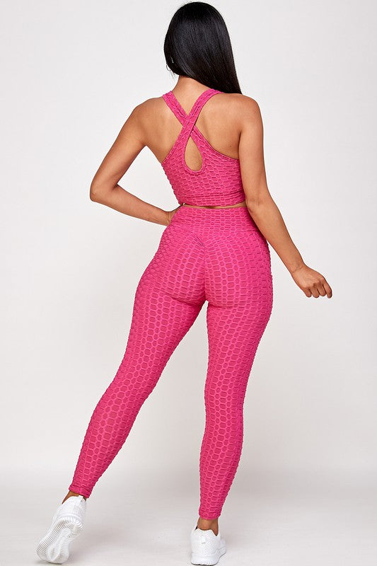 CONJUNTOS DE TOP CON SUJETADOR Y MALLAS LEVANTA GLÚTEOS