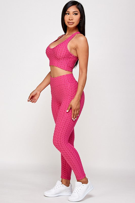 CONJUNTOS DE TOP CON SUJETADOR Y MALLAS LEVANTA GLÚTEOS