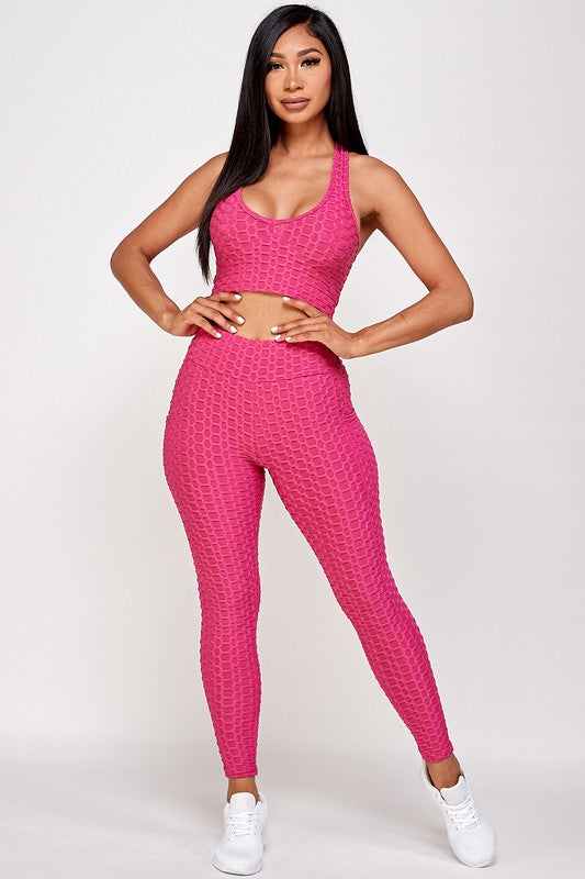 CONJUNTOS DE TOP CON SUJETADOR Y MALLAS LEVANTA GLÚTEOS