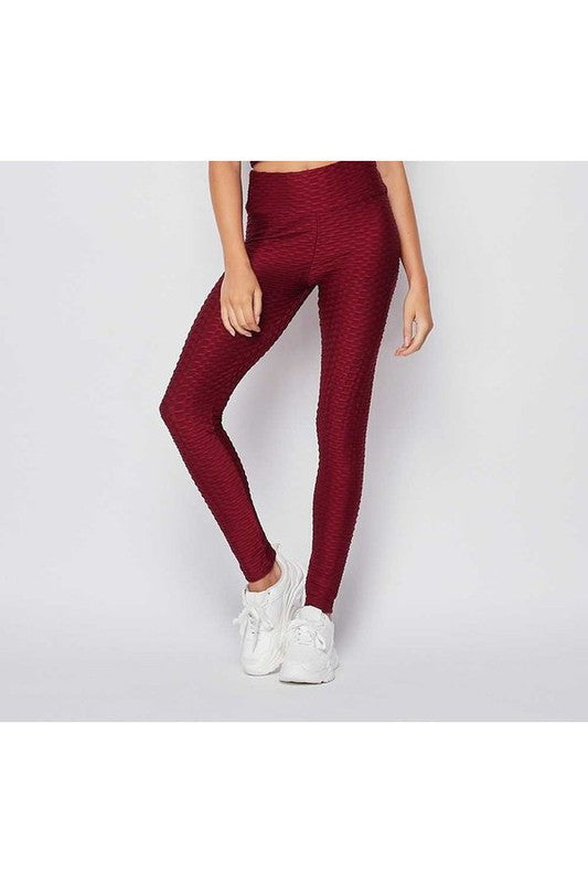 SOLID SCRUNCH BRA TOP AND BUTT LIFT LEGGINGS SETS