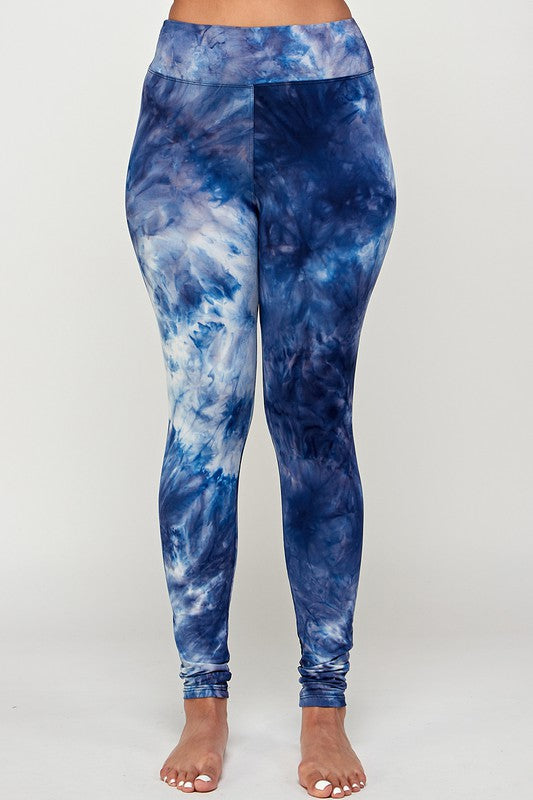 High Waist Tie Dye Brushed Leggings