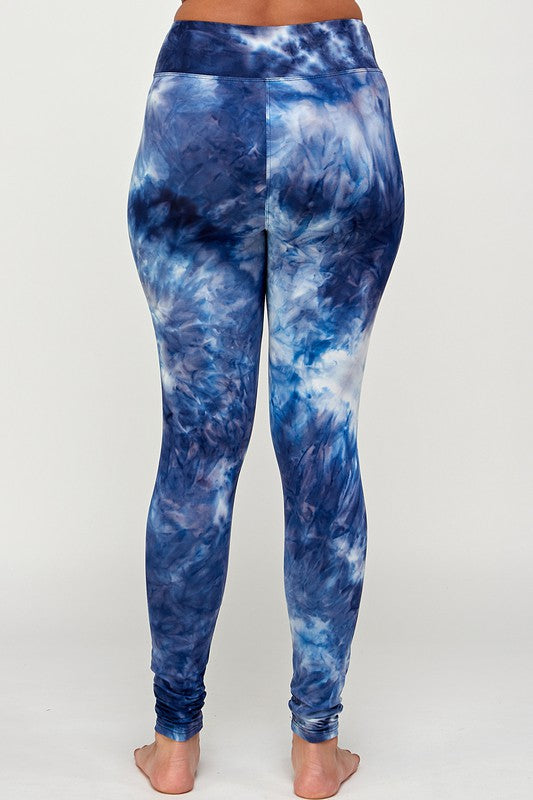 High Waist Tie Dye Brushed Leggings
