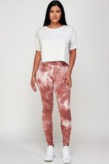 High Waist Tie Dye Brushed Leggings