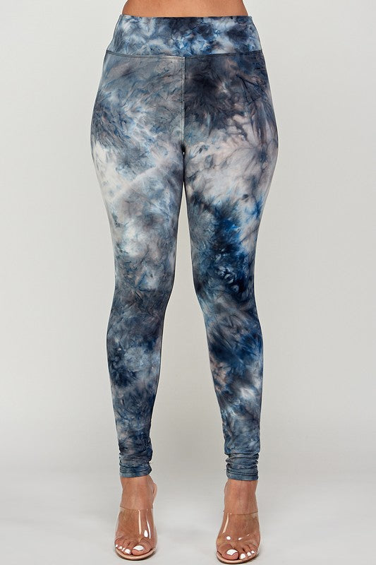 High Waist Tie Dye Brushed Leggings