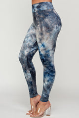 High Waist Tie Dye Brushed Leggings