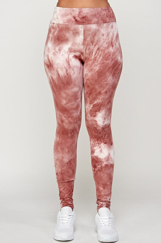 High Waist Tie Dye Brushed Leggings