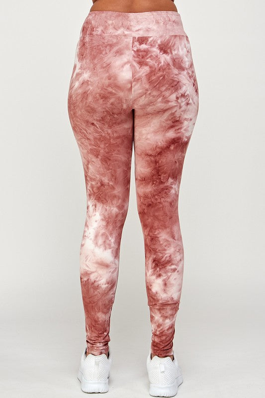 High Waist Tie Dye Brushed Leggings